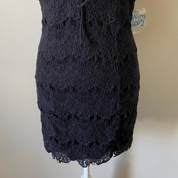 Free People Intimately night moves midnight elegant black lace mini dress (NWT) - Picture 5 of 10